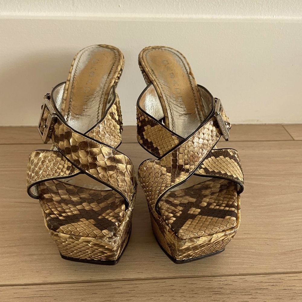 Original Vintage Casadei Mule in Snake skin
